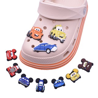 CROCS Jibbitz จี้หมุด รูปเครื่องบินแข่งรถ Jibbits McQueen น่ารัก เครื่องประดับ สําหรับตกแต่งรองเท้า เรือ