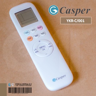 รีโมทแอร์ Casper (มีโลโก้) YKR-C/001 (ปุ่ม HEAT ส้ม)