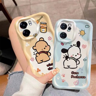 Cute New Cream Edge Soft Casing infinix Hot 30 Play 30i 20 20i 4G 5G Note 12 G96 11 10 Play 9 Pro 8 Lite Smart 7 6 Plus 5 2020 2021 2023 Winnie the Pooh Bear Pochacco Phone Case Fine hole Anti-fall Protection Back Cover 1NY 27