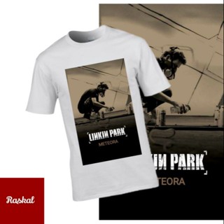 {พร้อมส่ง เสื้อยืดแขนสั้นลําลอง ผ้าฝ้าย 100% พิมพ์ลาย Linkin Park Meteora 190Gsm พลัสไซซ์ ของขวัญวันเกิด สําหรับผู