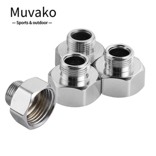 Muvako อะแดปเตอร์ท่อน้ํา 4 ชิ้น พร้อมปะเก็นยาง 1/2 เป็น 3/8 กันสนิม