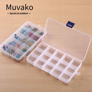 Muvako กล่องพลาสติกใส ทรงสี่เหลี่ยม 5 ขนาด สําหรับใส่เครื่องประดับ ลูกปัด