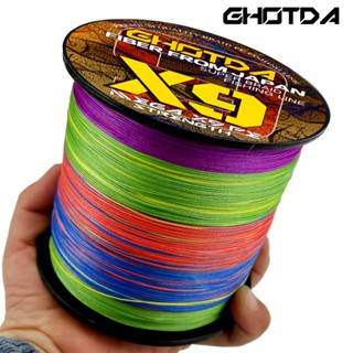 Ghotda สายเอ็นตกปลา PE แบบถัก แข็งแรงมาก 100% ยาว 500 ม. 9 เส้น