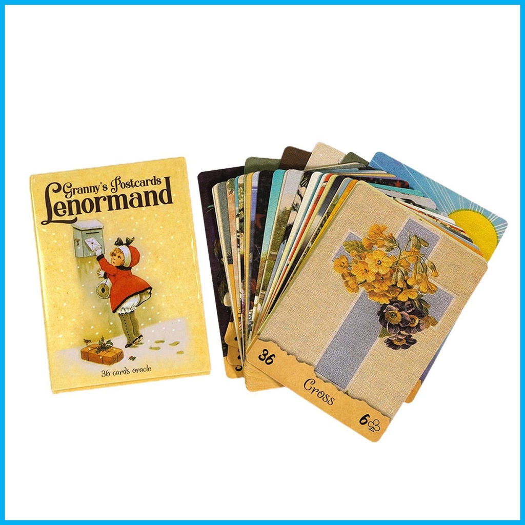 การ์ดไพ่ทาโรต์ ภาษาอังกฤษ สําหรับผู้เริ่มต้น Granny's Fate Divination Lenormand Oracle