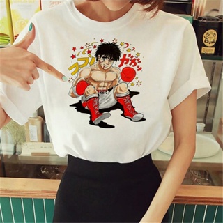 เสื้อยืด พิมพ์ลายกราฟิกการ์ตูนอนิเมะ Hajime No Ippo สไตล์ญี่ปุ่น สําหรับผู้หญิง