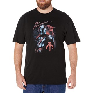 เสื้อยืด พิมพ์ลาย Star Wars Big Tall Mandalorian Mando สไตล์เรโทร สําหรับผู้ชาย