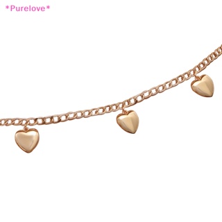 Purelove&gt; สายโซ่โลหะ จี้รูปหัวใจ เซ็กซี่ สไตล์โกธิค เครื่องประดับ สําหรับผู้หญิง