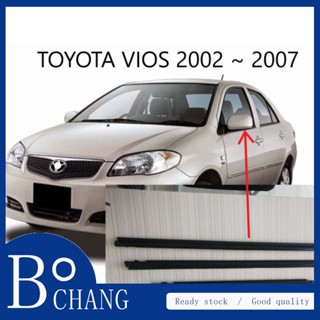 Bochang ขอบซีลประตูหน้าต่างรถยนต์ สําหรับ TOYOTA VIOS 2002 2003 2004 2005 2006 2007 VIOS gen1 4 ชิ้น