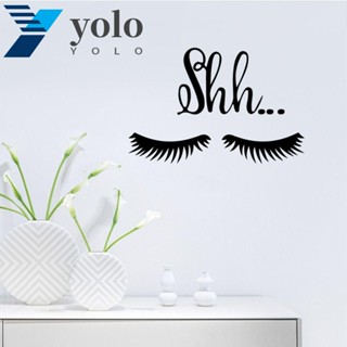 Yolo สติกเกอร์ติดผนัง รูปขนตา 3D มีกาวในตัว สําหรับตกแต่งบ้าน DIY