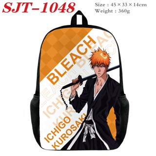 Bleach กระเป๋าเป้สะพายหลัง กระเป๋านักเรียน ผ้าแคนวาส พิมพ์ลายการ์ตูน ความจุขนาดใหญ่ สําหรับเด็กผู้ชาย และเด็กผู้หญิง