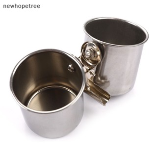 [newhopetree] ใหม่ พร้อมส่ง ชามให้อาหาร สเตนเลส ทรงกลม สําหรับนกแก้ว