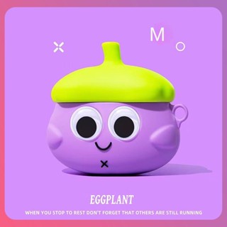 เคสหูฟัง Creative Eggplant Expression เหมาะสำหรับ Apple สำหรับ Airpods1/2 รุ่น เคส กล่องเก็บหูฟังไร้สาย Creative [COD]