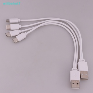 [WillbehotT] 2 in 1 สายชาร์จ USB ตัวผู้ เป็น Micro USB Type-C สําหรับ Android สมาร์ทโฟน แท็บเล็ต 1 ชิ้น