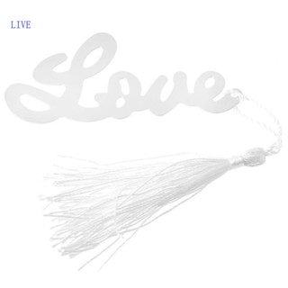 Live ที่คั่นหนังสือโลหะ รูปตัวอักษร Love แบบกลวง สําหรับตกแต่งงานแต่งงาน ปาร์ตี้