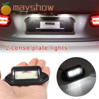 Mayshow โคมไฟ LED 6 ดวง สําหรับติดป้ายทะเบียนรถยนต์ รถบรรทุก 2 ชิ้น