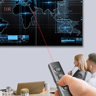 Ior 2 4GHz RF USB นําเสนองานไร้สาย เลเซอร์ - พอยเตอร์ PowerPoint นําเสนอ PPT หน้า