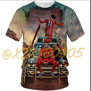 (ทั้งหมดในสต็อก Xzx180305) เสื้อยืด พิมพ์ลายฟุตบอล Liverpool FC 3 มิติ 05