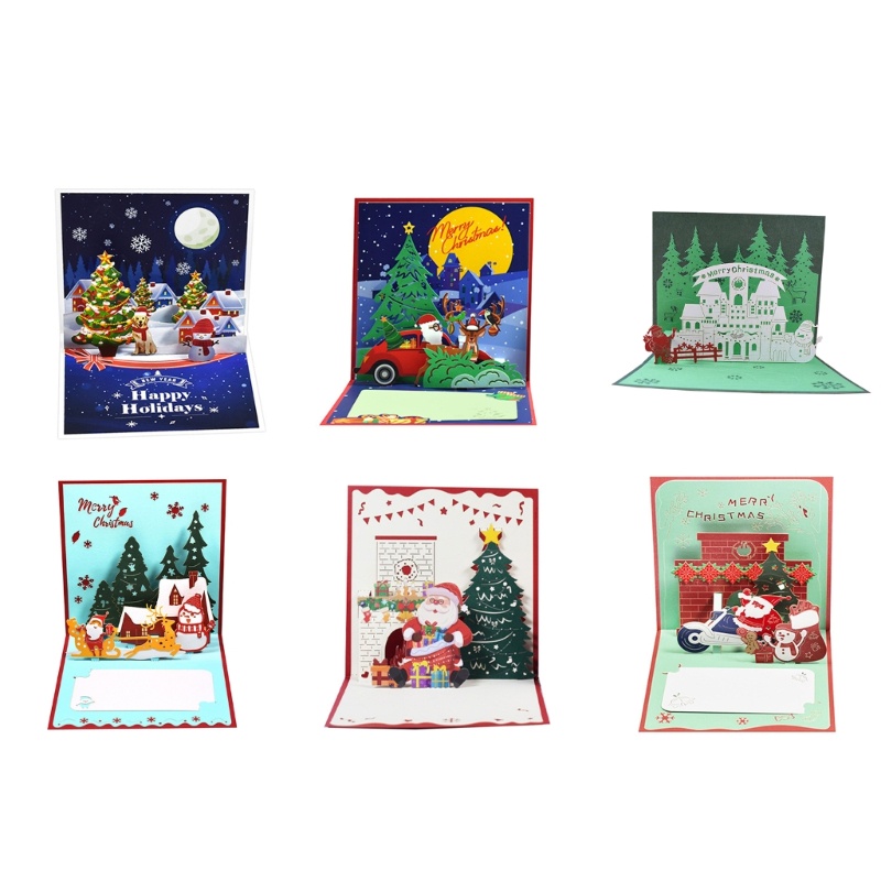 QUIM คริสต์มาสการ์ดอวยพรเด็ก Blessing การ์ดอวยพรปีใหม่โปสการ์ด GiftCard