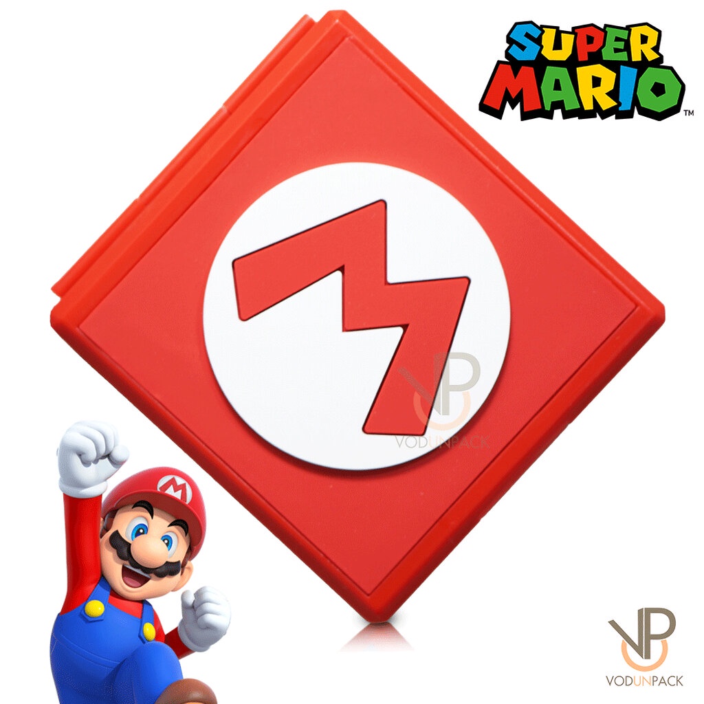 Super Mario [BIG M] กระปุกกล่องใส่เกม NINTENDO SWITCH พร้อมส่ง ตัวเอ็มใหญ่ สุดน่ารัก กล่องใส่ตลับ ตลับ