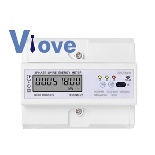 Sinotimer DDS578R เครื่องวัดชั่วโมง 380V 7P คริสตัลเหลว สามเฟส