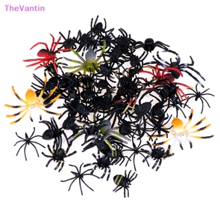 Thevantin แมงมุมปลอม เสมือนจริง ของเล่นสําหรับปาร์ตี้ฮาโลวีน 10 ชิ้น