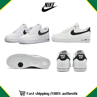 NIKE Air Force 1 Low se รองเท้า 💯 รองเท้าผ้าใบ DQ7658-100 White black