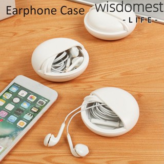 WISDOMEST กระเป๋าเคส อเนกประสงค์ หมุนได้ สําหรับใส่จัดเก็บหูฟัง สายข้อมูล