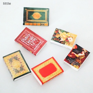 Thlittle โมเดลหนังสือจิ๋ว สเกล 1/12 สไตล์วินเทจ ไม่พลิกได้ สําหรับตกแต่งบ้านตุ๊กตา