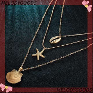 Melodg สร้อยคอโซ่สีทองสีเงินสำหรับผู้หญิง