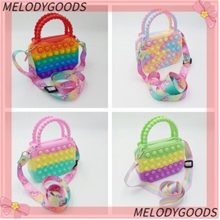 Melodg Pop Fidget กระเป๋าสะพายไหล่ กระเป๋าถือ ของเล่นบรรเทาความเครียด