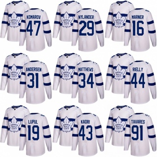 เสื้อกีฬาแขนสั้น ลายทีม Nhl Hockey Jersey Maple Leaf 29 16 34 Matthews Jersey