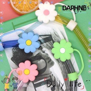 Daphne ฝาครอบหลอดดูดน้ํา ซิลิโคน ลายการ์ตูน ใช้ซ้ําได้ กันกระเด็น