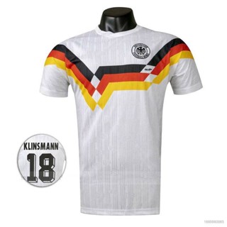 เสื้อยืดกีฬาแขนสั้น ลายทีมชาติฟุตบอล NP2 1990 World Cup Germany Home Retro Klinsmann Jersey พลัสไซซ์ PN2