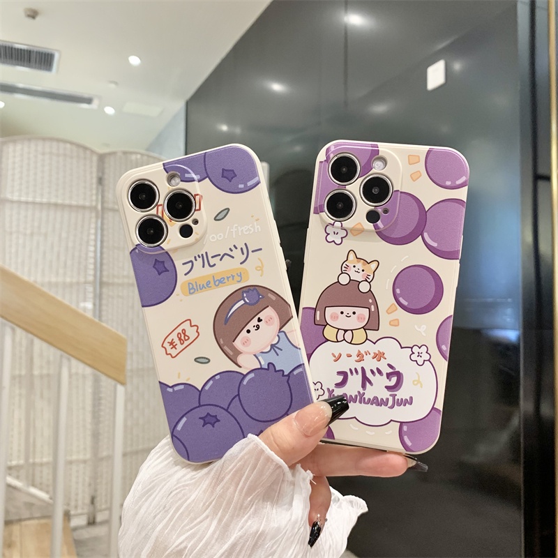 เคสโทรศัพท์มือถือ ลายเด็กผู้หญิงบลูเบอร์รี่ สําหรับ Vivo V27 5G V27E V23 V11 V11i V15 V17 V20 V21 V21E V23E V25E V20 SE V25 PRO 5G Y83 Y81 Y81I Y81S Y85 V9 v5 PLUS Y66 Y67 V5S v5 lite G027T
