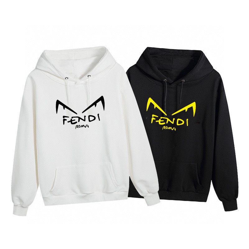 เสื้อกันหนาวแขนยาว มีฮู้ด เนื้อผ้าฝ้ายแท้ พิมพ์ลายตัวอักษรมอนสเตอร์ตัวน้อย และโลโก้ FD สไตล์มินิมอล แฟชั่นสําหรับผู้ชายและผู้หญิง