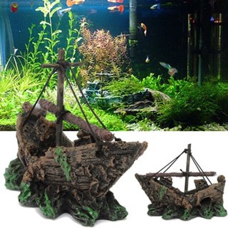 ขายดี ถ้ําเรือโจรสลัดเรซิ่น สําหรับตกแต่งตู้ปลา