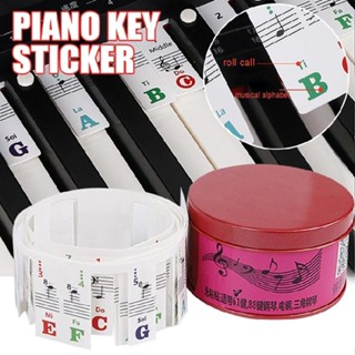 New Removable Piano Keyboard Note Label Reusable Silicone Piano Stickers 88-Keys