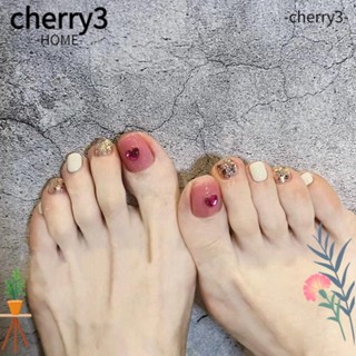 Cherry3 เล็บปลอม เล็บเท้าปลอม เล็บเท้า แบบใหม่ เล็บเท้า ปลายเล็บ เต็มรูปแบบ