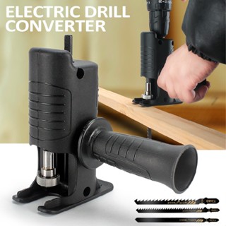 Portable Reciprocating Saw Electric Drill Adapter Wood Tools With 3 Saw Blades