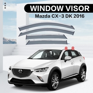 ที่บังแดดหน้าต่างรถยนต์ PC อุปกรณ์เสริม สําหรับ Mazda CX-3 CX3 DK 2016-2023 4 ชิ้น