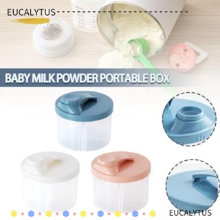 EUTUS กล่องเก็บนมผง แบบพกพา ป้องกันการหก 4 ช่อง สําหรับเด็กทารกแรกเกิด