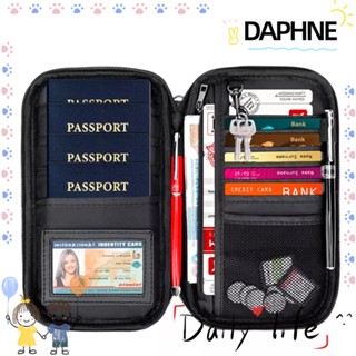 กระเป๋าสตางค์หนัง แบบพกพา สําหรับใส่หนังสือเดินทาง บัตรเครดิต DAPHNE RFID