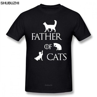 Mother Of Dragons T Shirt FATHER OF CATS T-Shirt Fun Cotton Tee Shirt Men Short-Sleeve Print Summer Tshirt