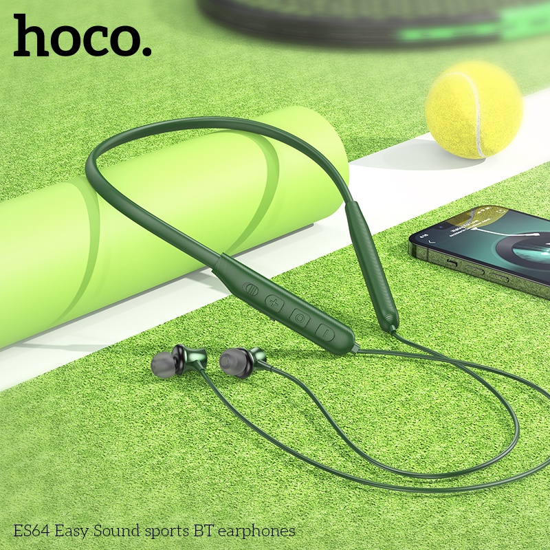 HOCO ES64 หูฟังออกกำลังกาย บลูทูธ 5.3 จุกแม่เหล็ก แบตอึด 30 ชม. เสียงดี HiFi Audio มีปุ่มคอนโทรล หูฟังบลูทูธ hc3