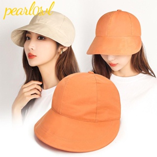 Pearl01 หมวกบักเก็ต ผู้ชาย ผู้หญิง ปีกกว้าง แบบพกพา หมวกกันแดด ปรับได้