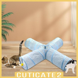 [Cuticate2] อุโมงค์ลูกบอล พับได้ ของเล่นสําหรับแมว