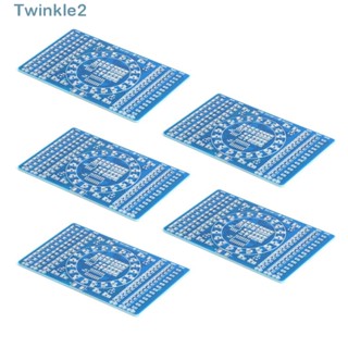 Twinkle บอร์ด PCB เชื่อมบัดกรี ทองแดง สีฟ้า สําหรับผู้เริ่มต้นเชื่อม 5 ชิ้น