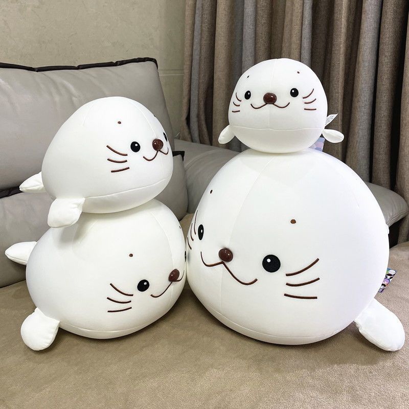 หมอนโฟมนุ่ม รูปสิงโตทะเล สีขาว