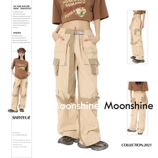 Moon  กางเกงขายาว คาร์โก้ กางเกง เชือกอเมริกันคลาสิค Cargo pants 2023 NEW 080114 ทันสมัย ทันสมัย คุณภาพสูง High quality A20M09W 36Z230909