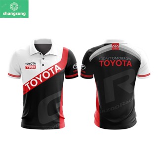 shangsong MOTOSHIRT เสื้อโปโลพิมพ์ลาย TOYOTA TO-A03-22